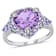 Tanzanite, Amethyst and Diamond 10K White Gold Ring 3.08ctw