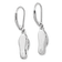 Rhodium Over Sterling Silver Polished White Crystal Flip Flop Dangle Earrings