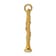 14k Yellow Gold Textured 3D Clarinet Pendant