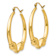 14k Yellow Gold 1 3/8" Polished Ram Hoop Earrings