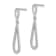 Rhodium Over 14K White Gold Lab Grown Diamond Teardrop Dangle Post Earrings