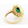 Lab-Created Emerald And White Zircon Ring In 18K Gold Over Sterling
Silver 2.23ctw