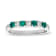 0.37ctw Emerald and Diamond Band Ring in 14k White Gold