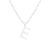Letter E Initial Cultured Freshwater Pearl Rhodium Over Sterling Silver
Pendant With  18" Chain