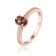 Blue Lab Created Alexandrite with Moissanite Oval 14K Rose Gold Over
Sterling Silver Ring 0.95ctw