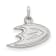 Rhodium Over Sterling Silver NHL LogoArt Anaheim Ducks Extra Small Pendant