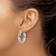 Sterling Silver Polished and DIamond-cut Beaded Hoop Earrings