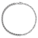Rhodium Over Sterling Silver Bezel Set Cubic Zirconia and Paperclip Link Bracelet