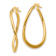 14k Yellow Gold 3/4" Polished Tapered Twist Hoop Earrings