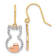 14k Yellow Gold and Rhodium Over 14k Yellow Gold Diamond-Cut Cat Outline
Dangle Earrings