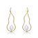 Pear Shape Freshwater Pearl Drop Earrings In 14K Gold Over Sterling Silver