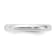 Rhodium Over Sterling Silver 3mm Half-Round Band