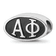 Sterling Silver LogoArt Alpha Phi Oval Greek Letters Bead