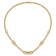 14K Yellow Gold Polished 2-Strand Linked Circle Necklace