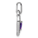 Rhodium Over 14k White Gold Amethyst and Diamond Heart Pendant