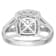 Rhodium Over 14K White Gold Lab Grown Diamond Cluster Engagement Ring 0.995ctw