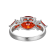Red Cubic Zirconia Platinum Over Sterling Silver January Birthstone Ring 5.53ctw