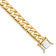 14k Yellow Gold and 14k White Gold 10.2mm Hand-Polished Fancy Curb Link Bracelet