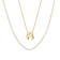 CZ Initial A Tennis Necklace And Pendant Set In 14K Gold Over Brass 4.05ctw