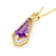 Amethyst And White Zircon Pendant Necklace In 18K Gold Over Sterling
Silver 3.79ctw