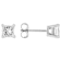 Lab-Grown Diamond Princess-Cut Stud Earrings In 14K White Gold 1.00ctw