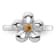 Sterling Silver Stackable Expressions Polished Flower Citrine Ring 0.1ctw