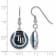 Rhodium Over Sterling Silver MLB LogoArt Tampa Bay Rays Enamel Earrings