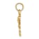 10K Yellow Gold Textured Mini Double Dolphins and Waves Charm