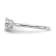 Rhodium Over 14K White Gold Lab Grown Diamond Cluster Engagement Ring 0.235ctw