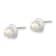 Rhodium Over Sterling Silver Polished Freshwater Cultured Pearl Post Earrings