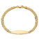 14k Yellow Gold Flat Curb Link ID Bracelet