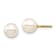 14K Yellow Gold Children's 6-7mm White Round Freshwater Cultured Pearl
Stud Earrings