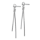 Rhodium Over 14k White Gold Polished Dangle Earrings