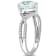 Aquamarine and Diamond 14K White Gold Infinity Ring 1.7ctw