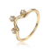 Round White Sapphire 14K Yellow Gold Over Sterling Silver Ring Guard, 0.10ctw