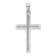 Rhodium Over 14K White Gold Polished Cross Pendant