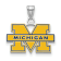 Sterling Silver Rhodium-plated LogoArt University of Michigan Small
Enamel Pendant