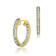 CZ Inside-Out Huggie Earrings In 14K Gold Over Sterling Silver