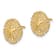 14k Yellow Gold Textured Sand Dollar Stud Earrings