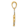 14k Two-tone Gold Polished Moon with Angel Pendant