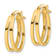 14k Yellow Gold Polished 3/4" Double Hoop Earrings