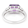 Amethyst And Moissanite East-West Ring In Sterling Silver