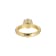 White Cubic Zirconia 18k Yellow Gold Over Sterling Silver Ring 4.05ctw