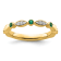 14K Yellow Gold Stackable Expressions Lab Created Emerald and Diamond
Ring 0.07ctw