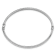 Rhodium Over 14K White Gold Diamond-cut and Laser-cut Fancy Hinged
Bangle Bracelet