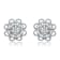 Lace CZ Stud Earrings In Sterling Silver