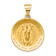 14k Yellow Gold Polished and Satin Spanish Our Lady Guadalupe Medal Pendant