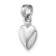 Rhodium Over 14k White Gold Polished 3D Heart Pendant