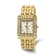 Charles Hubert Ladies Stainless Steel IP Plated Crystal Bezel 27x32mm Watch