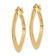 14k Yellow Gold 7/8" Tapered Square Hoop Earrings